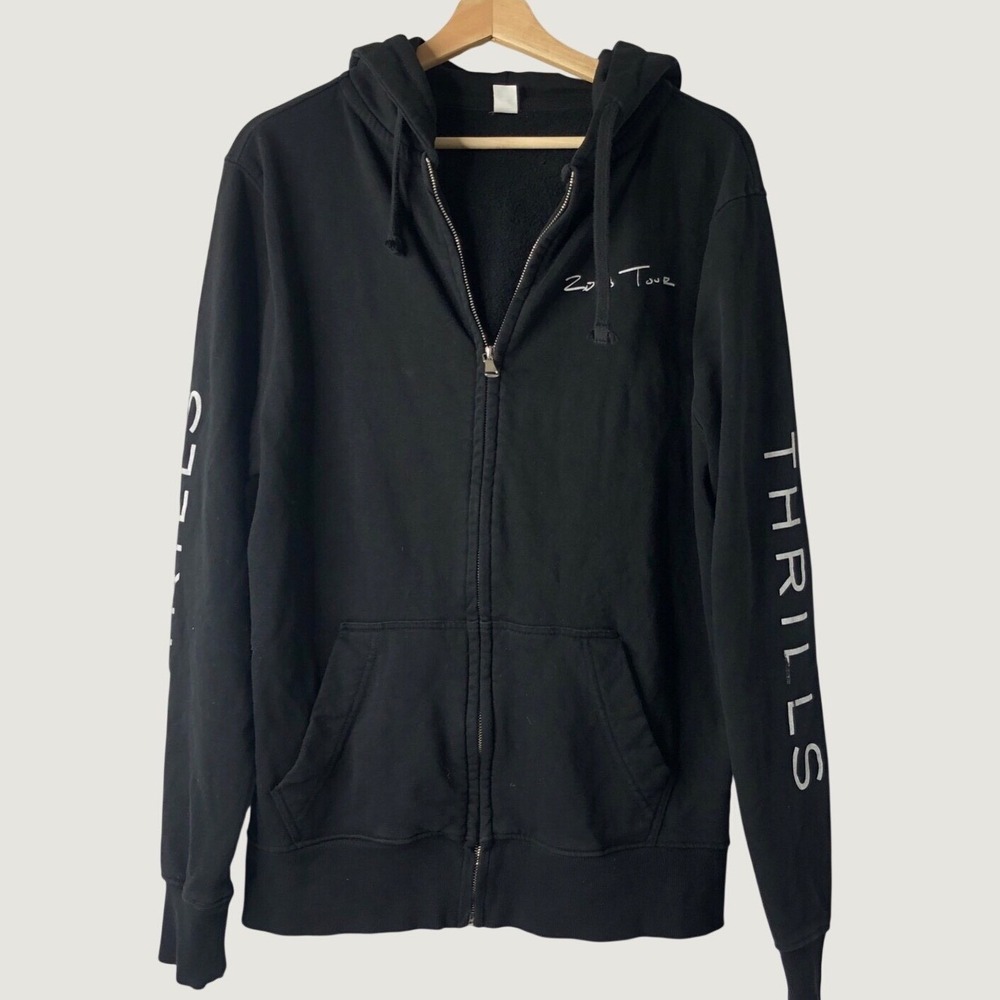 Sam Smith Hoodie L Black 2018 Thrills Tour Zip Up Graphic Concert Merch